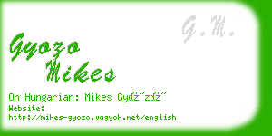 gyozo mikes business card